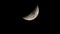 Bright crescent moon