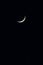 Bright Crescent Moon On Dark Black Night Sky. Amazing Night Sky Landscape And Moon, Stars. Waxing Crescent Moon