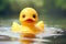 Bright Cute rubber duck. Generate Ai