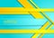 Bright cyan and yellow abstract corporate brochure background