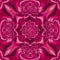Bright dark pink square geometric mandala with silk effect