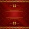 Bright dark red elegant card with gold decor - eps