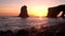 Bright dawn view the Sakhalin Cape Gianton,Russia