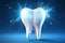 Bright Dental Vector, A gleaming tooth icon symbolizing teeth care