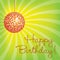 Bright disco ball Happy Birthday card