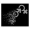 Bright Dispersed Pixelated Halftone Faith Breach Icon