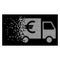 Bright Dissipated Pixelated Halftone Euro Car Icon