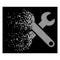 Bright Dissolving Pixel Halftone Wrenches Icon