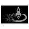 Bright Dust Pixel Halftone Space Rocket Launch Area Icon