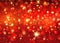 Bright and elegant red sparkly background with stars for Christmas. Generative AI