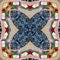 Bright element of seamless pattern, tile, handkerchief, kaleidoscope from the photo. Contrasting colors
