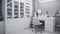 Bright empty cosmetology cabinet in modern beauty clinic. Interior of beautician room in aesthetic medicine salon. Medical office