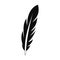 Bright feather icon, simple style