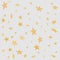 Bright festive background with many sparkling gold 3d stars