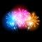 Bright Fireworks Display