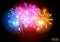 Bright Fireworks Display Vector