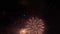 Bright fireworks in the night sky on a holiday