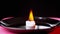 Bright Flame of Calcium Gluconate Tablets on Dry Alcohol. Candle. Chemical Test