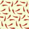 Bright flat pattern with red chili pepper