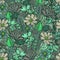 Bright floral pattern with mess of green flowers