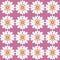 Bright and flowery pastel pink seamless floral pattern with detailed daisy motifs to add charming touch