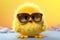 Bright Fluffy yellow chick. Generate Ai