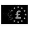 Bright Fragmented Dot Halftone Pound Stars Icon