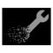 Bright Fragmented Dot Halftone Wrench Icon