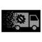 Bright Fragmented Dotted Halftone Equipment Truck Icon