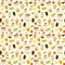 Bright fruit and sweet seamless pattern