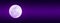 Bright Full Moon and Twinkle Stars in Dark Purple Night Sky Banner