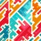 Bright funky seamless pattern