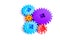 Bright gears for great technology of team work and correct mechanism on white background copyspace