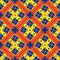 Bright geometrical seamless pattern in the Bulgarian style