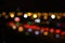 Bright glowing lights in a night metropolis
