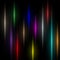 Bright glowing multicolored rays, lines on a black background.