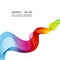 Bright gradient wave on white background eps10