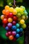 Bright grapes of rainbow colors, Lgbtq symbols, ai generative