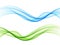 Bright green blue speed abstract lines flow minimalistic fresh swoosh seasonal spring wave transition divider editable