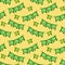 Bright green holiday flags, seamless square pattern