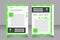 Bright green pixelated blank brochure design