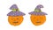 Bright Halloween pumpkin shaped gingerbread cookies.