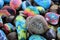 Bright hand painted kindness rocks