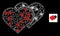 Bright Hatched Love Shadow Mesh Icon with Constellation Nodes