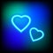 Bright heart. Neon sign. Retro neon heart. Ready for your design