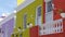 Bright houses in the bo-kaap region of Cape Town, South Africa