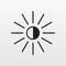 Bright icon isolated. Light sun vector. Modern flat pictogram, business, marketing, internet concept