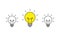 Bright idea icon. Bulb icon. Brainstorming. Creativity. Idea. Vector illustration