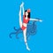 Bright illustration gymnast