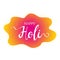 Bright Indian festival gulaal powder color . Festive Happy Holi card with a congratulatory inscription